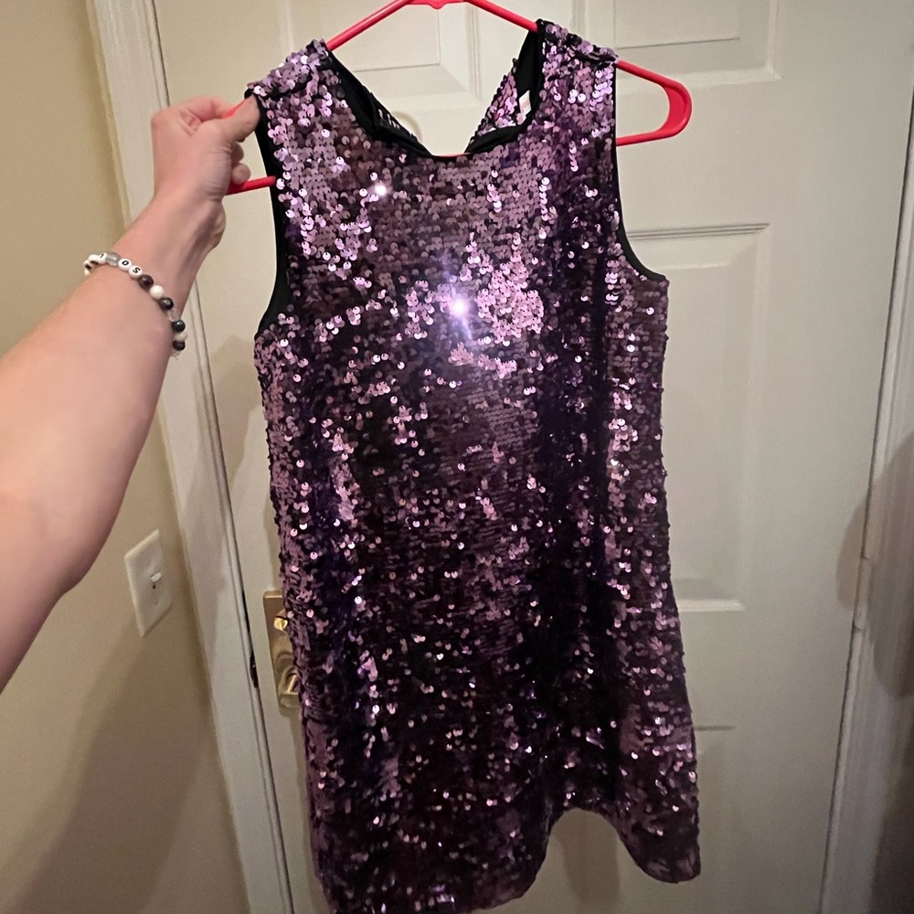 Sugar & Jade Tween Girls Sequin Party Dress- viola - Size L (12/14)